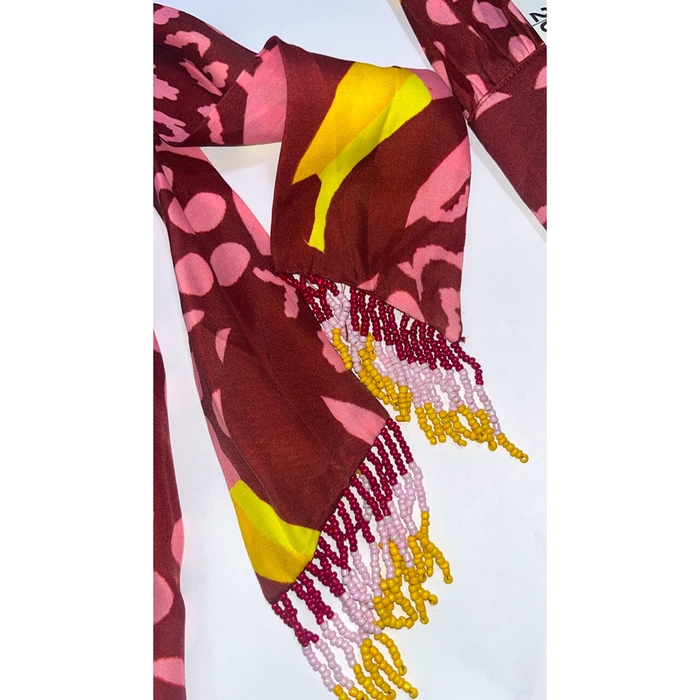 FARM Rio Red and Yellow Patterned Dress - Picture 8 of 8
